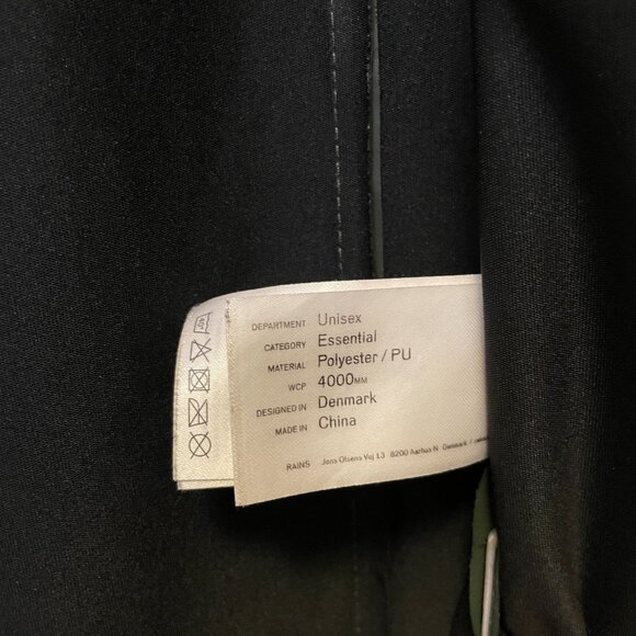 Rains Long Jacket in Green Unisex Size L/XL - Picture 7 of 13